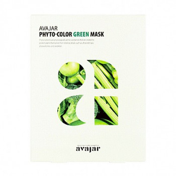 Успокаивающая и увлажняющая маска Phyto-Color Green Mask 1 шт / Avajar0
