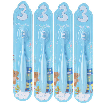 Мягкая зубная щетка для детей с 3 до 6 лет SoftSiliconeToothbrush d 0,13 мм, голубая / Y-Kelin Kids 0