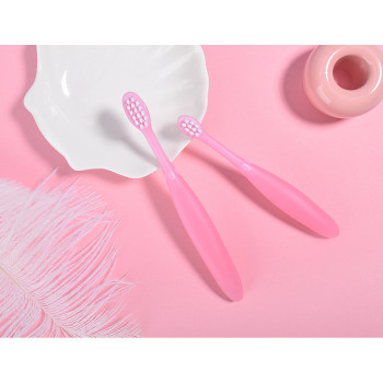 Мягкая зубная щетка для детей с 0 до 3-х лет SoftSiliconeToothbrush d 0,13 мм, розовая / Y-Kelin Kids 3