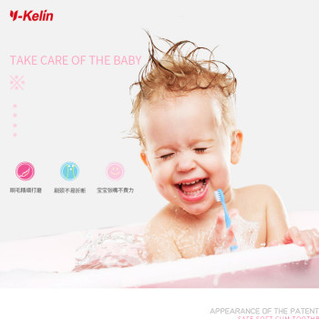 Мягкая зубная щетка для детей с 0 до 3-х лет, Kids SoftSiliconeToothbrush d 0,13 мм, голубая / Y-Kelin1