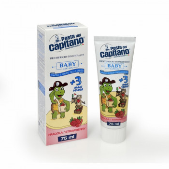 Зубная паста для детей от 3 лет "Клубника " 75 мл./ Pasta del Capitano0