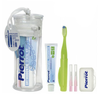 Дорожный набор  Orthodontic Kit (зуб.щетка TRAVEL ORTHO,зубная паста, 2 ершика, ортодонтический воск ) / Pierrot0