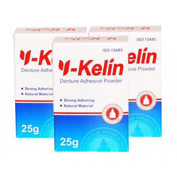 Фиксирующий клей порошок Denture Adhesive Powder, 25 гр / Y-Kelin 3