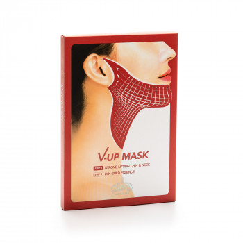 V-UP маска для подтяжки овала лица, второго подбородка и шеи / в упаковке 3 маски / Lamusha0