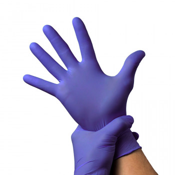 Перчатки  нитриловые фиолетовые Safe&Care 200 шт / упаковка / XS (5/6)0